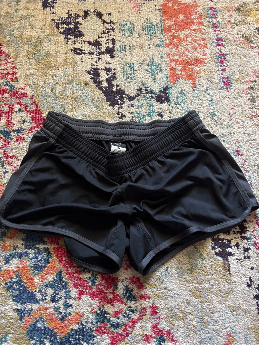 Nike Women's Black Athletic Running Shorts with Contrast Trim